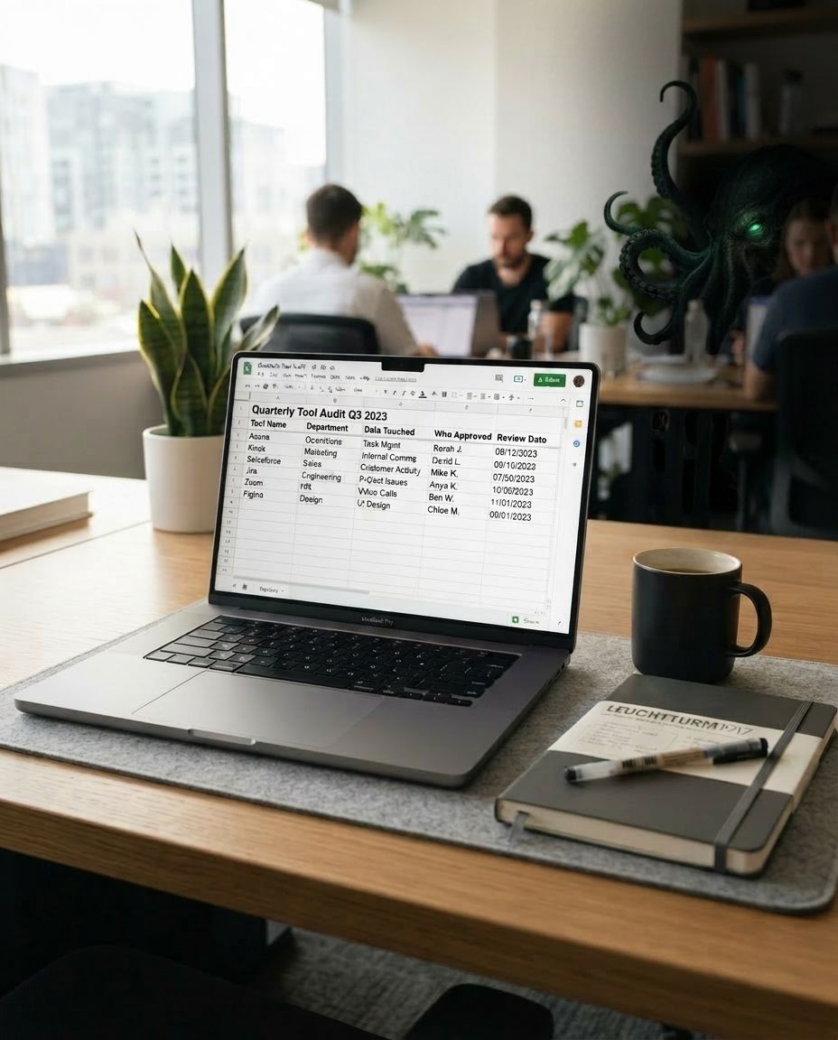 A checklist or policy document, representing the registry spreadsheet in place of a lengthy AI policy